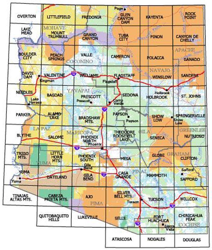 Arizona Surface Mgmt Map Index 